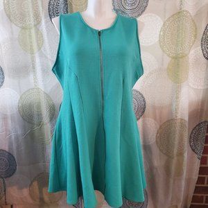 K. Jordan sleeveless teal swing dress (3X)